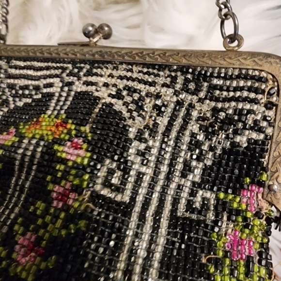 Vintage very beaded Deco‎ evening bag - Picture 13 of 14